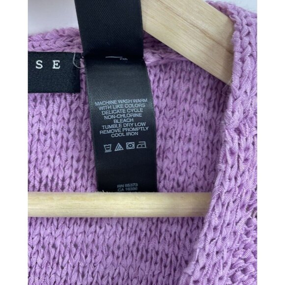 Crazy Horse Collection Lavender Knitted‎ Sleeveless Blouse Size Medium, Spring - Picture 5 of 9